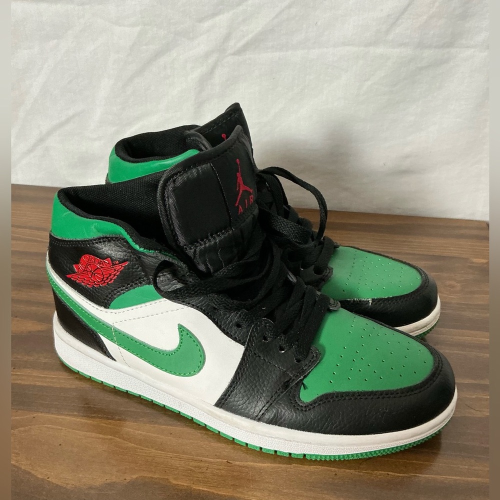 Jordan Black and Green Sneakers